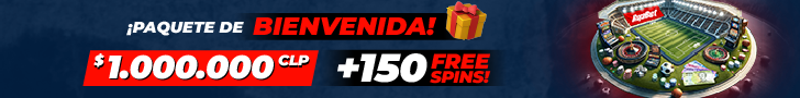 paquete de bienvenida $1.000.000 CLP + 150 free spins